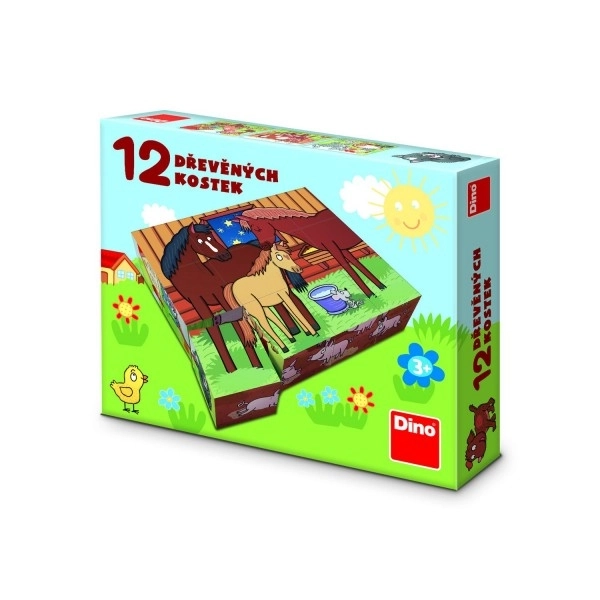 Farm Animals Wooden Blocks Set