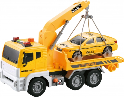 Trekker met taxi met licht- en geluidseffecten 30 cm
