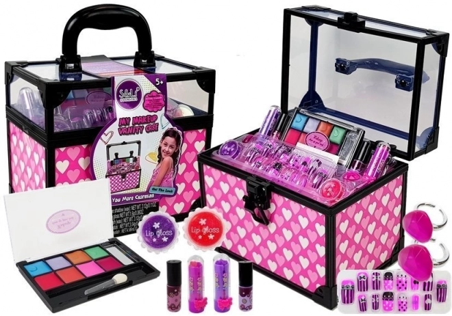 Makeup Set in Pink Hearted Box