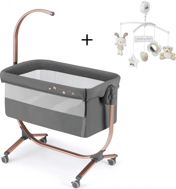 Cullami bedside crib with free mobile