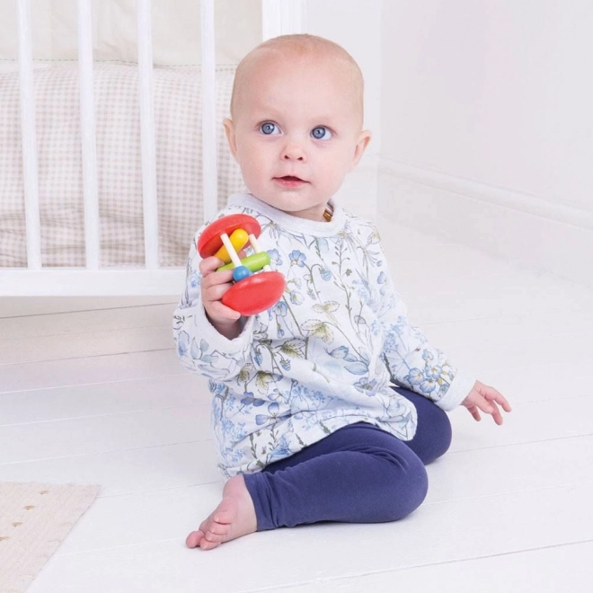 Colorful Wooden Baby Rattle