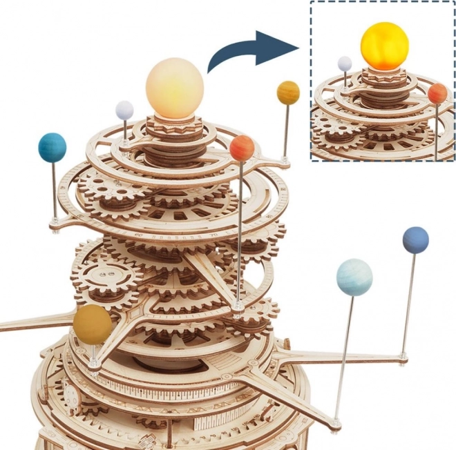 Rokr 3D Wooden Puzzle Solar System Orrery