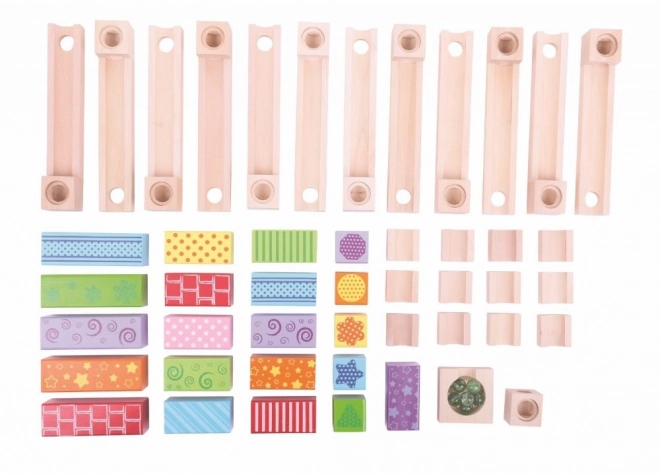 Colorful Wooden Marble Run