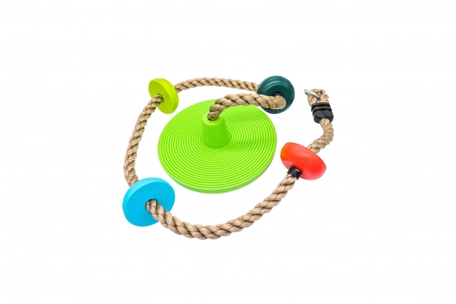 Colorful Knot Rope with Green Seat