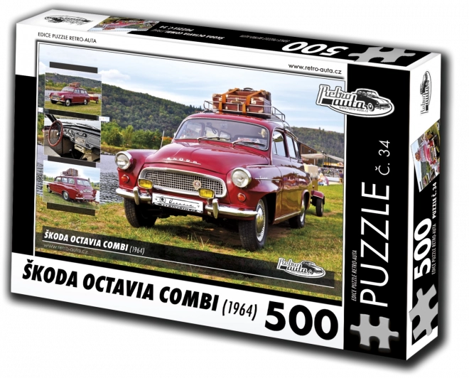 retro cars puzzle škoda octavia combi 1964 500 pieces