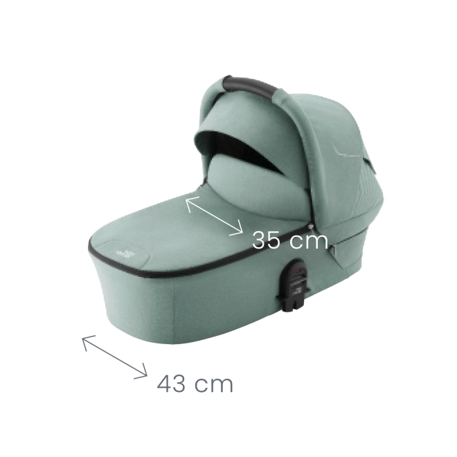 Stroller Set Smile 5Z with Carrycot and Baby Car Seat Jade Green