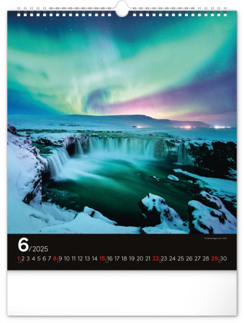 Wall Calendar Northern Lights 2025