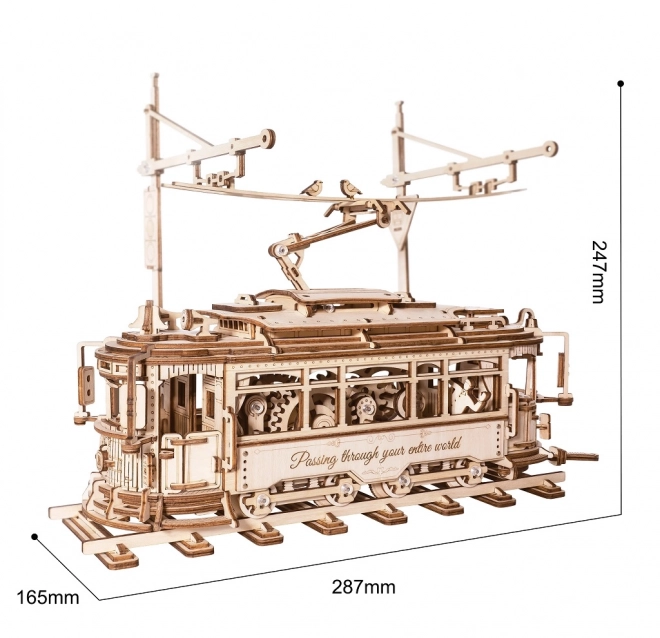 3D Wooden Mechanical Tram Puzzle