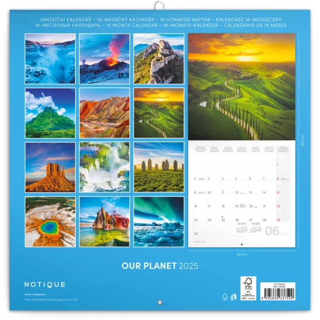 Our Planet 2025 Notique Calendar