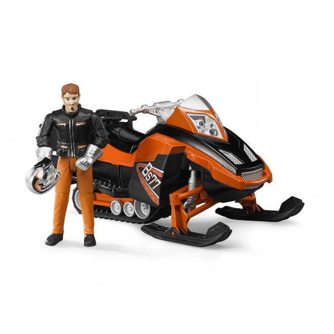 Snowmobile with Driver Figurine