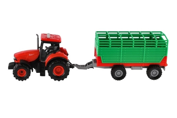 Farm Tractor with Trailer and Lights