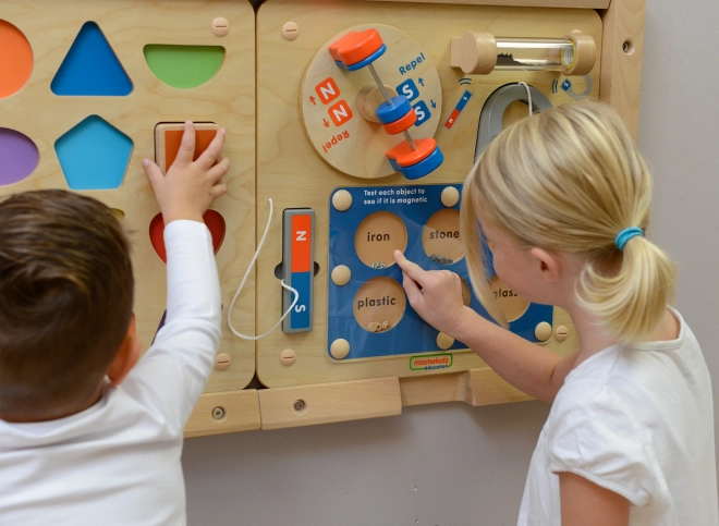 Tabellone educativo a parete sull'attrazione magnetica Masterkidz