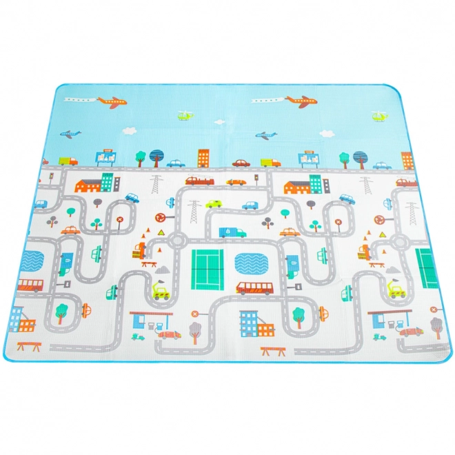 Large Foldable Foam Play Mat City Design