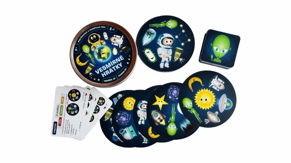 Space Fun 2-in-1 Card Game in Tin Box