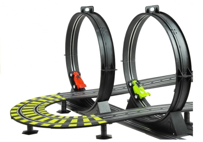 Racing Track Set with Cars and Power Supply