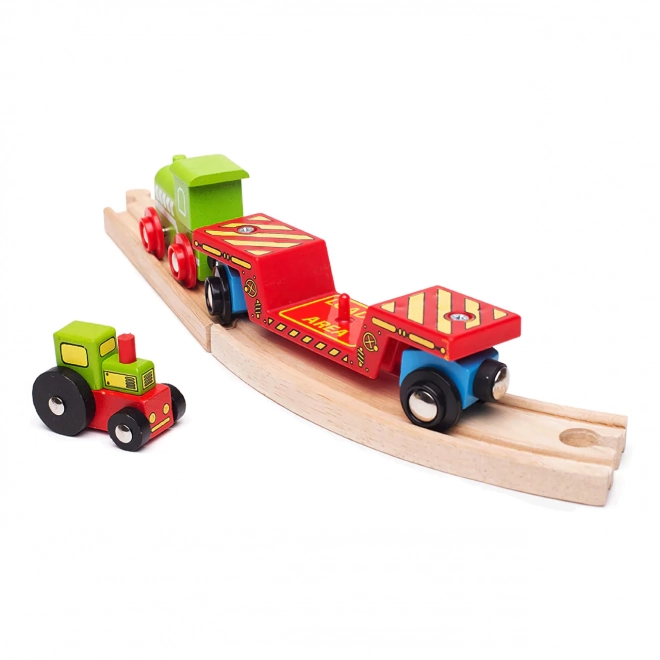 Bigjigs Rail Tractor Wagon with Tracks