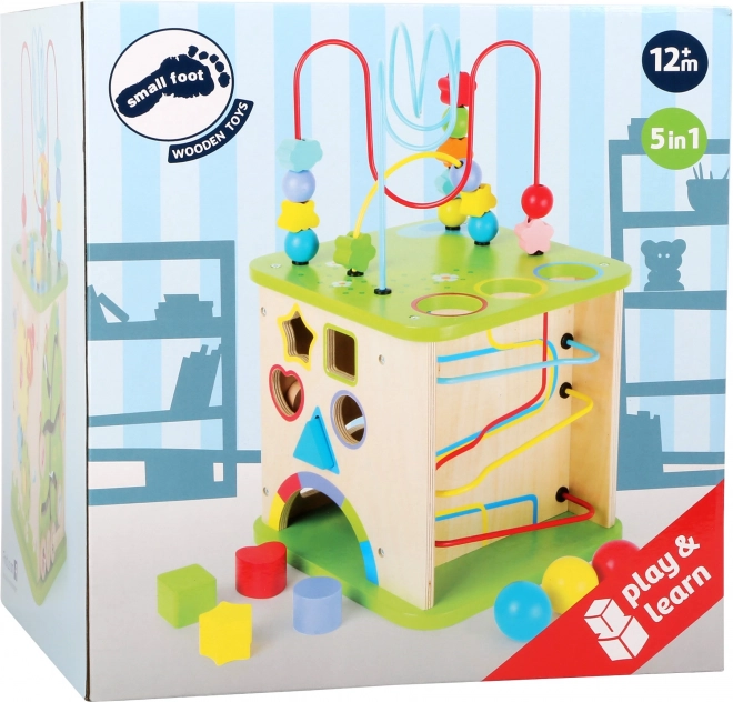 Small Foot Wooden Activity Cube with Maze 5-in-1