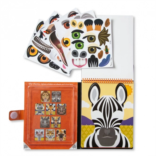 Safari Animal Reusable Stickers