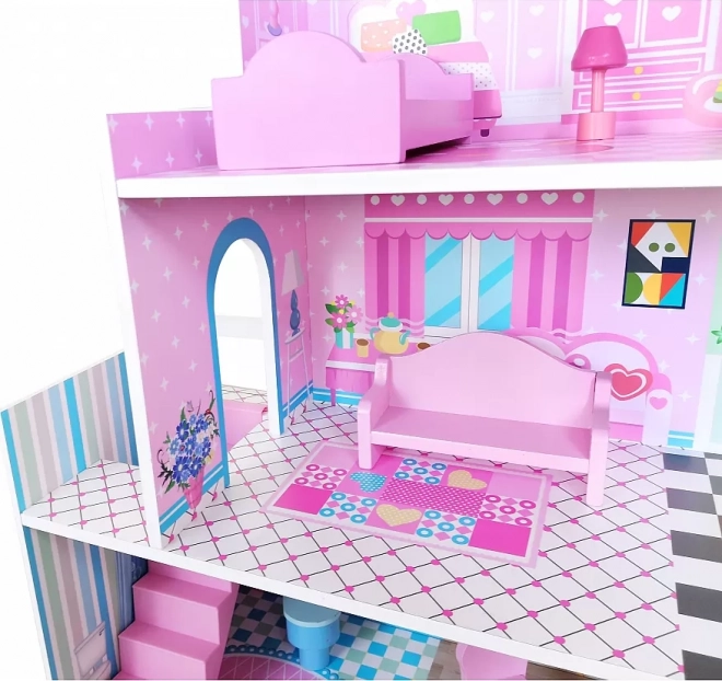 Wooden Dollhouse Pink by FreeON