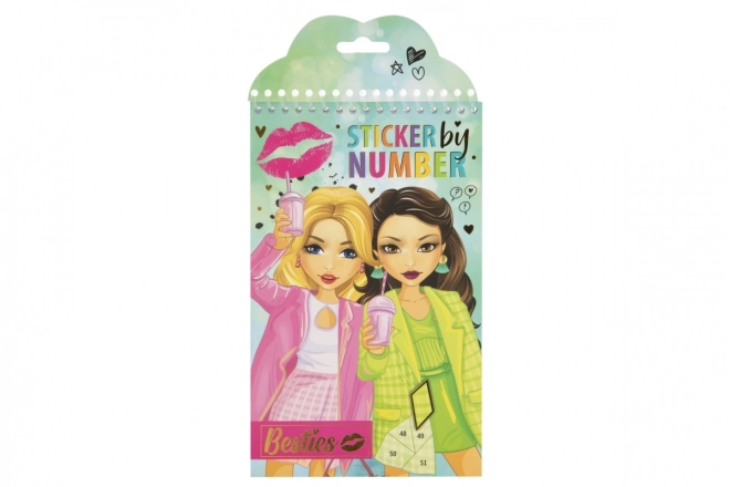 Girls' Number by Sticker Book