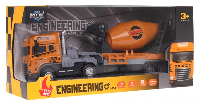 Construction Vehicle Cement Mixer with Lights and Sound