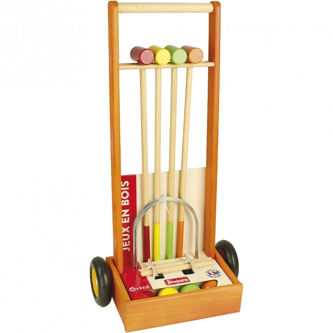 Jeujura Wooden Croquet Set with Trolley