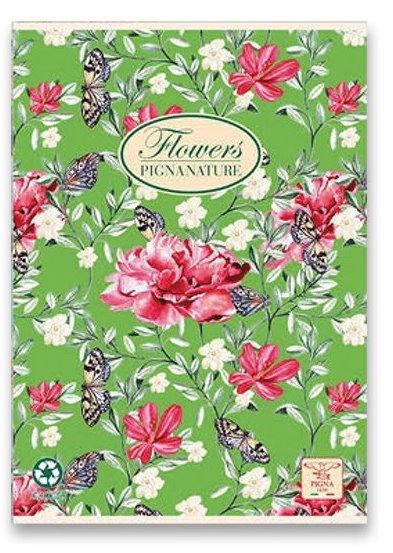 Pigna School Notebook Flowers A4