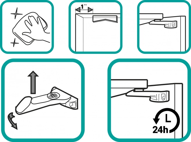 Cabinet Safety Locks Set - Childproofing White