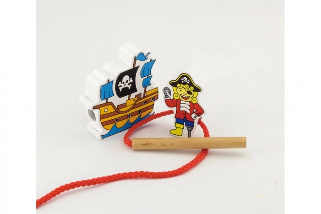 Pirate Wooden Threading Toy