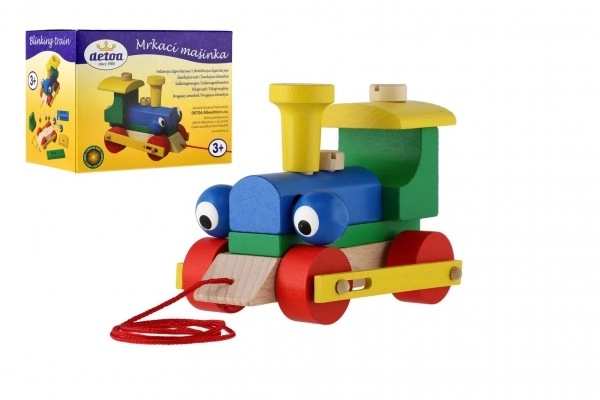 Detoa Wooden Pull Train with Screwdriver