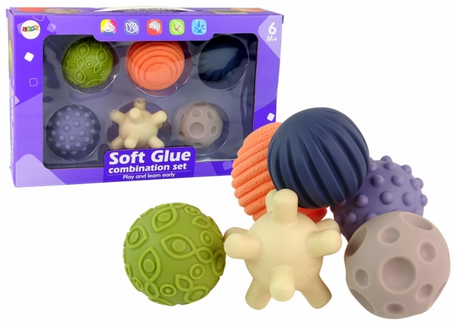 Sensory Ball Set - 6 Colorful Pieces