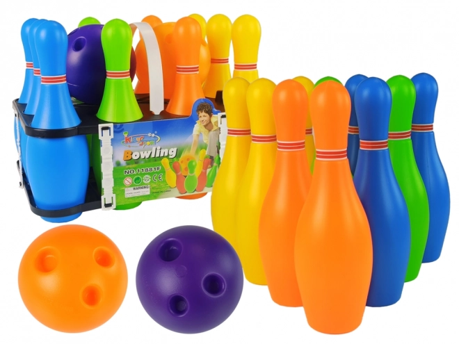 Colorful Bowling Set for Kids with 10 Pins