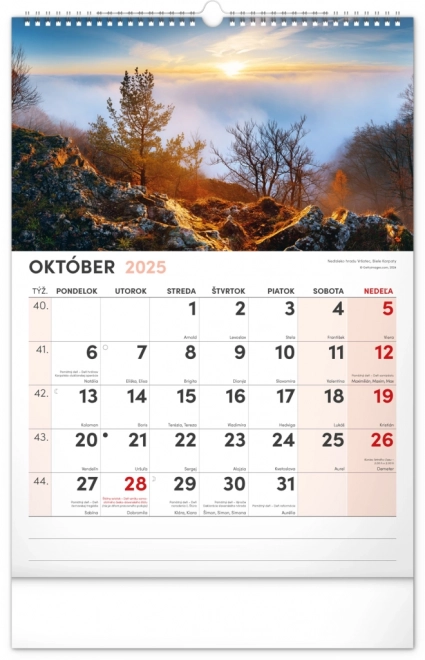 Wall Calendar Charming Corners of Slovakia 2025