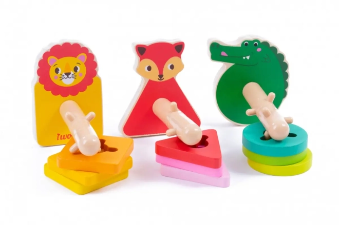 Sorter with Pegs Animals Wooden Toy