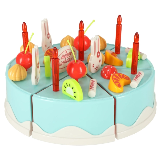 Birthday Cake Cutting Set with 75 Pieces, Blue