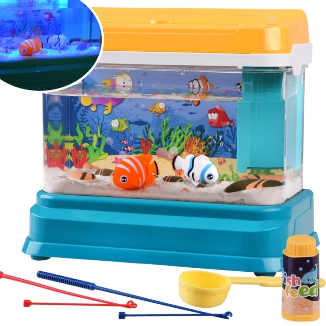 Interactive Illuminated Aquarium with Magnetic Fish