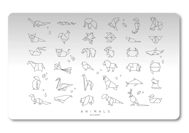 Desk Mat with Origami Animals Design