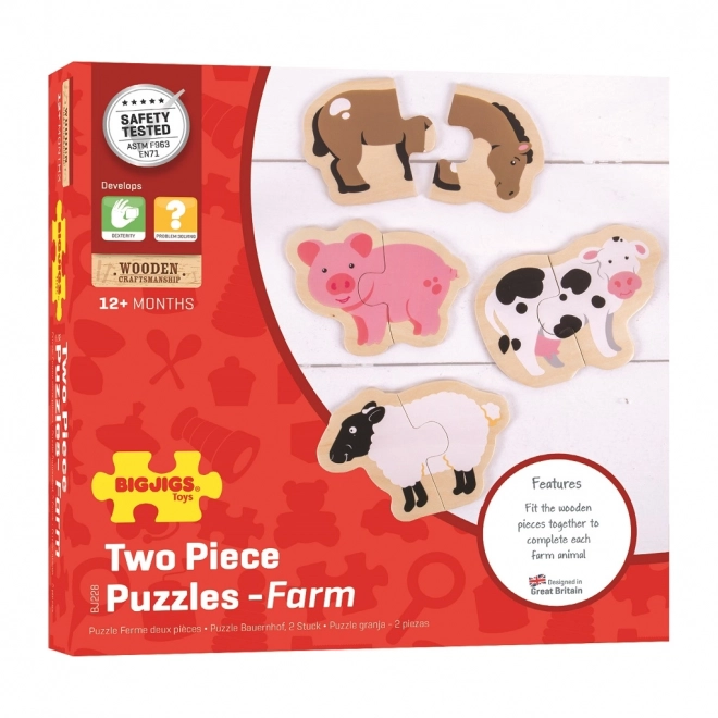 Bigjigs Toys Easy Farm Animal Puzzle