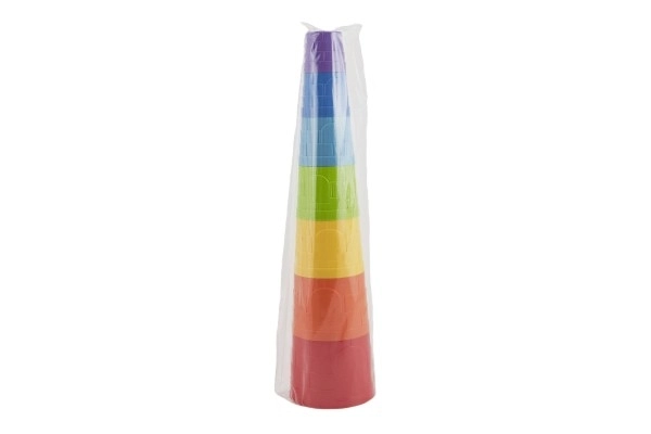 Stacking Pyramid Toy - Colorful Plastic with 7 Pieces