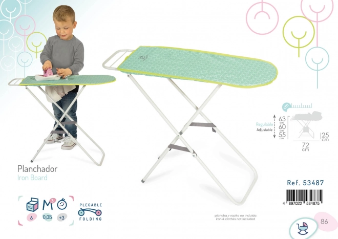 Folding Ironing Board for Dolls - Green