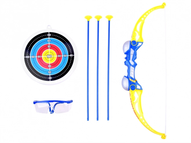 Archery Set with Bow, Target, and Arrows – red