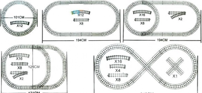 Fenfa Gigant Train Set with 7 Cars and Lights