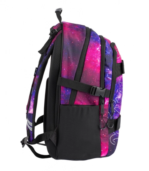 BAAGL School Set Skate Galaxy: Backpack, Pencil Case, Drawstring Bag