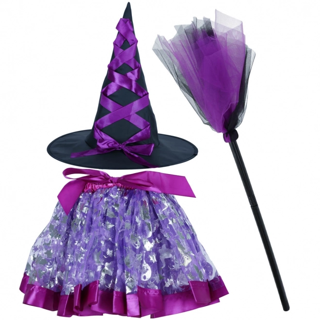 Carnival Witch Costume 3 Piece Set Purple