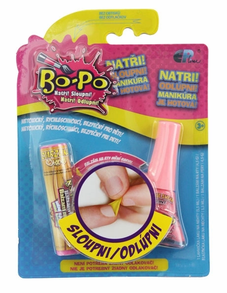 Set of Peel-Off Nail Polish and Lip Balm Bo-Po