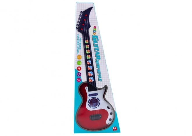 Children's Electric Guitar with Lights and Melodies - Red