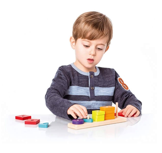 Cubika Sort and Stack Wooden Puzzle Set