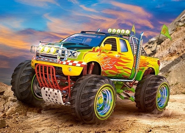 Colorful Monster Truck Puzzle for Kids