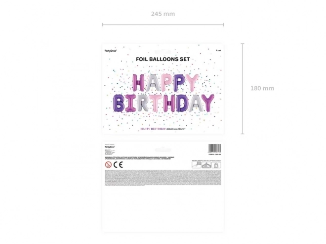 Foil Balloon Happy Birthday Rainbow Decoration