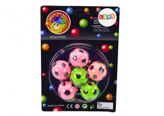 Bouncing Ball Set Soccer Style 6 Pieces